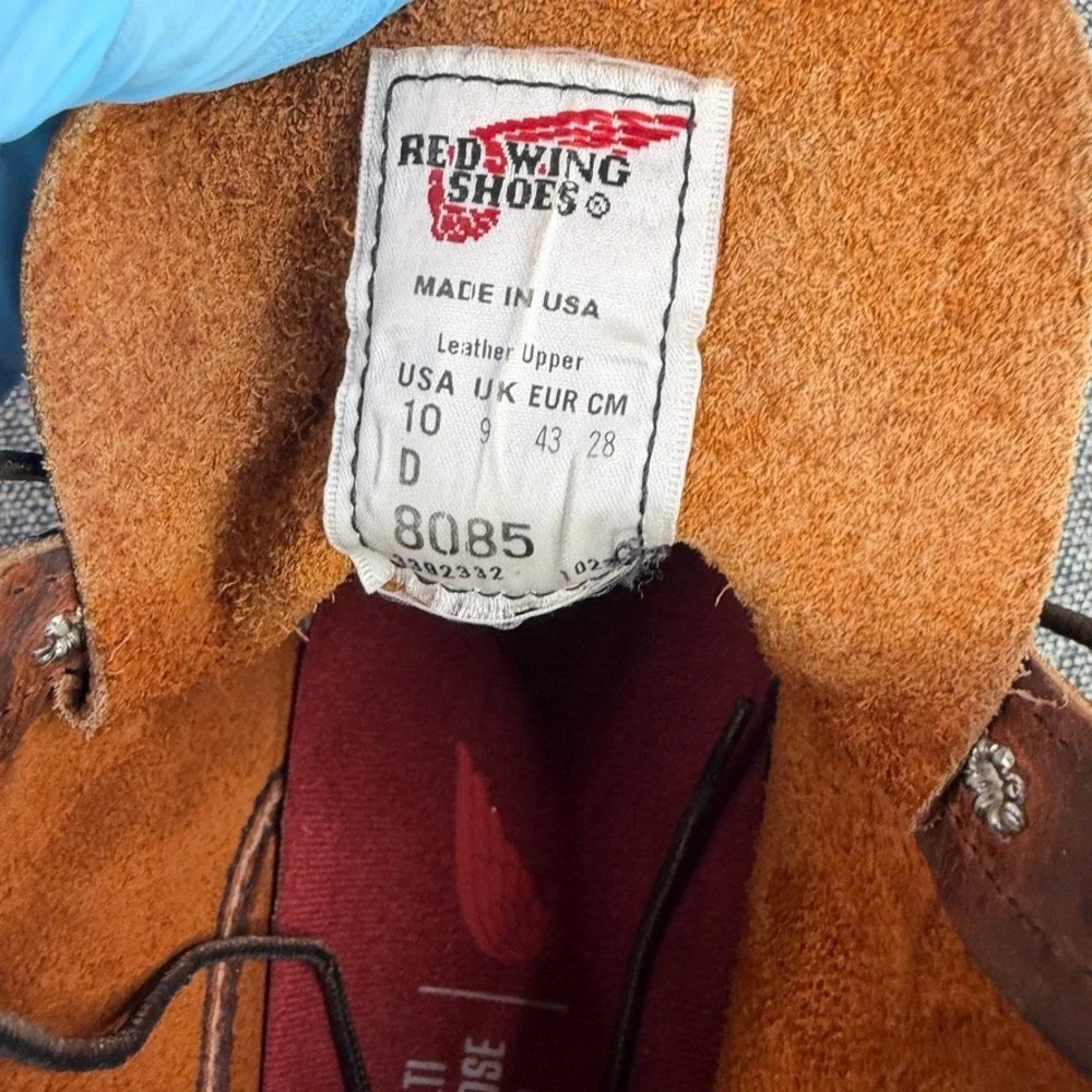 Red Wing Iron Ranger Men 10 Brown 8085 Copper Rough & Tough Leather Work Boots